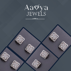 Boucles d'oreilles de luxe haut de gamme en or massif 14 carats avec diamants certifiés HRD pour femmes, idéales pour toutes les occasions – Achetez directement en Inde - Product Image 4