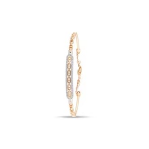 New Round Shape Moissanite Diamond Tennis Bracelet Bezel Setting 18K Yellow Gold Diamond Bracelet for Both <b>Men</b> and Women - Product Image 3