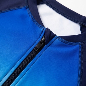 Custom Women <b>Long</b> <b>Sleeve</b> Rash Guard Set Zipper <b>Swimsuit</b> Sports Bra Shorts Low MOQ Wholesale OEM Manufacturer - Product Image 3