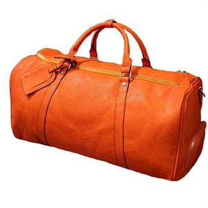 Juego de Maletas de Viaje Unisex de Cuero Genuino de Primera Calidad, Diseño Vintage, Impermeables, Duraderas, con Cierre, Capacidad de 20-35L - Product Image 3