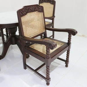 Ensemble de table à manger ronde moderne avec chaises de restaurant en bois et dossier en corde pour salles à manger d'hôtels et de cafés - Product Image 3