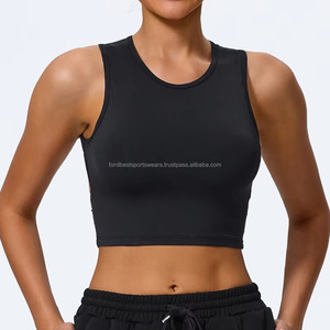 Scoop Neck Racerback Crop <b>Top</b> High Waist Solid <b>Maroon</b> Women's Activewear Yoga Set Custom Design - Product Image 5
