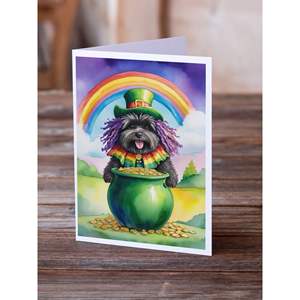 Puli St Patrick's Day Whimsical A7 Tarjetas de notas en blanco Paquete de 8 con sobres Tarjetas de felicitación de tamaño 5x7 - Product Image 2