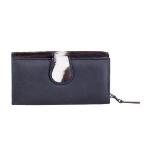 Portefeuilles longs tendance en cuir de vachette brésilien à poils, pour femmes et jeunes filles, grande capacité, vente en gros, style vintage - Product Image 3