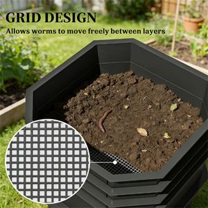 Bac de compostage pour vers noirs, machine d'aération de compost premium - Product Image 3