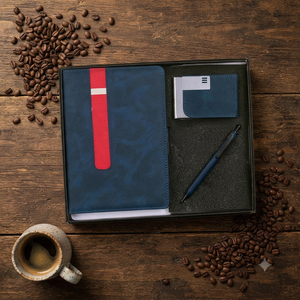 Agenda Premium relié Aurelux RE036 avec boucle pour stylo, 192 pages, impression UV, logo personnalisé, cadeau d'entreprise, usage professionnel - Product Image 6