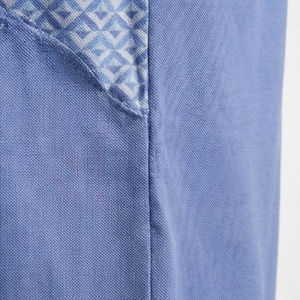 Polo à manches courtes pour homme, motif géométrique bleu, décontracté, en coton tricoté respirant, coupe classique - Product Image 5