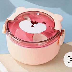 Lonchera Bento de Plástico Ecológica con Diseño Animal, Libre de BPA, Apta para Lavavajillas, con Asa, 1 L - Product Image 5