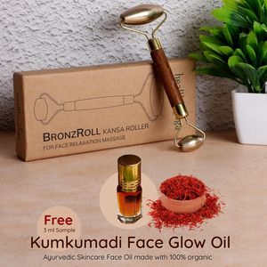 HealthAndYoga BronzRoll Rouleau facial Kansa pour une peau éclatante et rajeunie - Product Image 6