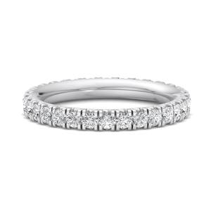 Anillo de Boda de Media Eternidad de 3 Filas de Plata de Ley 925 con Moissanita Zanlong 13823, Joyería Fina para Hombre y Mujer, Certificado GRA - Product Image 2