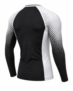 Wholesale Top Sell MMA BJJ Rash Guard Custom Design Stylish <b>Men's</b> <b>Compression</b> Long Sleeve Spandex/Polyester UPF50 Front - Product Image 4
