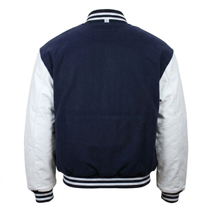 Veste varsity classique en laine et cuir pour homme - Product Image 2
