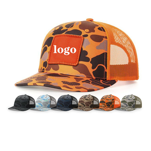 Gorra de camuflaje clásica estilo old school de cinco paneles, de algodón y poliéster, tipo trucker, con malla de alta calidad. - Product Image 6
