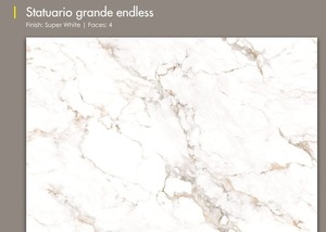 กระเบื้องพอร์ซเลนลายหินอ่อนสีขาว เงา ขนาด 1200 x 1800 มม. สำหรับปูพื้นและผนัง เงา เหมาะสำหรับห้องโถง โรงเรียน ห้างสรรพสินค้า โรงแรม - Product Image 5