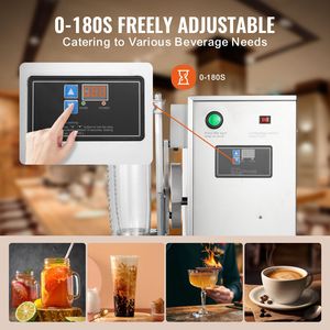 Macchina per milkshake commerciale da 120W |   Frullatore a Doppia Testa per Tè al Latte |   Miscelatore per Latte Regolabile 0-180s - Product Image 4