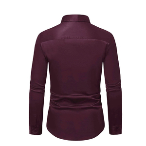 Chemise classique boutonnée moderne pour homme, manches longues, pour affaires et occasions formelles - Product Image 3