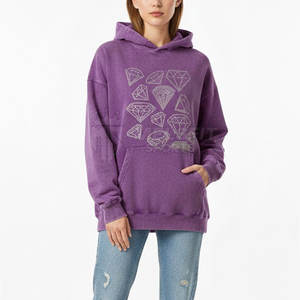 Sudaderas Clásicas de Punto para Mujer, con Lavado Ácido y Pedrería, Suaves y Cómodas, 100% Algodón, Ligeras, Perfectas para Uso Casual - Product Image 3