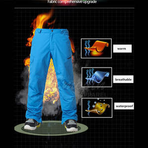 Traje de esquí para hombre, chaqueta y pantalones con puños ajustables, transpirable, impermeable, para deportes de nieve - Product Image 5