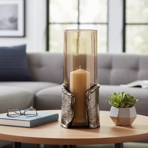 Porte-bougie cylindrique avec base pour la décoration de la maison - Product Image 4