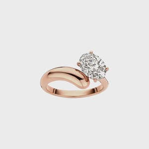 Bague de fiançailles solitaire en or massif 18 carats avec diamant ovale de 1,20 carat cultivé en laboratoire, certifié IGI, très demandée, tendance pour femme, en promotion, export - Product Image 3