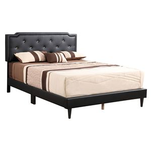 Cama Tapizada Elegante Glory Furniture Deb G1119 FB con Base Integrada, Color NEGRO - Product Image 1