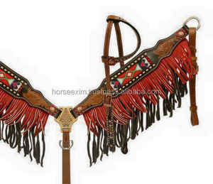 Headstall de course de chevaux en cuir véritable de la plus haute qualité Nouveau Headstall tressée de cheval décoratif de concepteur - Product Image 4