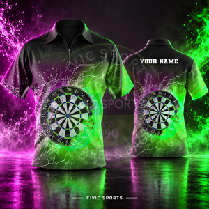 Camiseta Deportiva CIVIC SPORTS para Hombre, Manga Corta, Antiarrugas, con Bolsillo, Estampado Digital, Secado Rápido, Poliéster/Algodón, Diseño Deportivo - Product Image 1