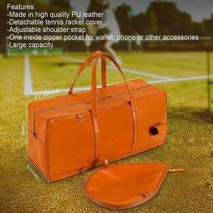 Sac de sport unisexe – Sac de tennis et de pickleball grande capacité avec pochette amovible et en cuir PU - Product Image 4