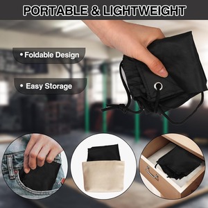 Custom Polyester <b>Drawstring</b> <b>Backpack</b> Bulk Gym Sack With PU Leather Corners Lightweight Foldable Travel Sports Bag For Men Women - Product Image 3