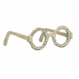 Hot Selling Modern Metal Eyeglasses Sculpture Decorative Statue with Eye-Catching Silver Finish for Home Office <b>Table</b> Decor - Product Image 1