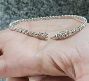 High Quality Moissanite Tennis <b>Bracelet</b> 925 Sterling <b>Silver</b> for Wedding Party Luxury Jewelry Available at Affordable Price - Product Image 1