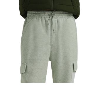 Pantalones de chándal cargo de algodón y forro polar para hombre, corte holgado, con cordón, bolsillos laterales, cintura media, rectos, informales, OEM al por mayor - Product Image 4