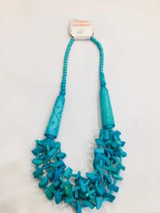 Collier bohème fait main en os naturel et turquoise, avec pendentif couronne chrétienne et breloque perlée, bijou de déclaration de foi pour fête - Product Image 6