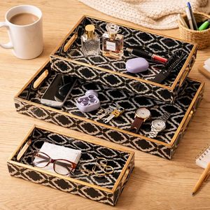 Kitchen Organizer Mango Wooden Rectangular <b>Tray</b> Printed Wooden Serving <b>Tray</b> <b>for</b> Home <b>Decor</b> and Kitchenware At Lowest Price - Product Image 4