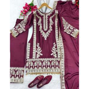 Top de diseñador con hermoso conjunto Dupatta tamaño XL - Product Image 3