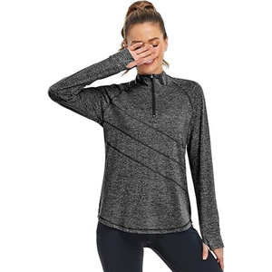 Camiseta sin mangas para mujer, tipo polo, con cremallera corta, gris melange, para golf, chaleco deportivo personalizado, ropa deportiva, blusa. - Product Image 3