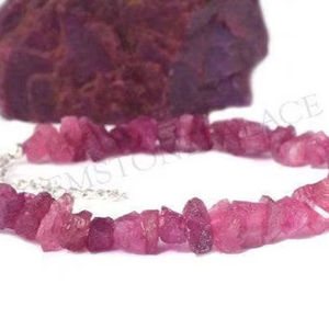 Untreated Raw Pink Tourmaline <b>Gemstone</b> 92.5 Sterling Silver 7-8\" Long Religious Cuff <b>Bracelet</b> High Quality Genuine for Gifts - Product Image 5
