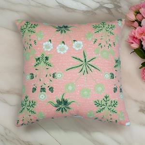 Customizable Cotton Pillow & <b>Cushion</b> Cases Stylish Floral Leaf Pattern Woven Pure Print <b>Silk</b> for Home Interiors Hotels Gardens - Product Image 6