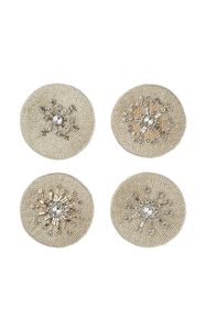 Artisan Handmade <b>Beaded</b> <b>Coaster</b> Set for Dining Tables Living Rooms and Gift Giving At Best Price - Product Image 4