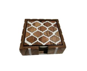 famous Style Design Resin Inlay Coaster Set MDF Coaster Resin Coaster MDF Resin Inlay Coaster Place Mats at <b>low</b> factory Price - Product Image 2