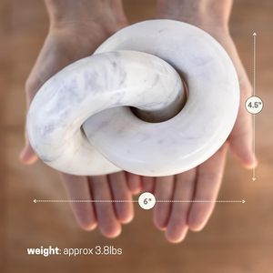 Nudo de mármol que eleva instantáneamente el estilo de tus estantes - Pieza decorativa de 6 pulgadas para mesas de centro, estanterías y decoración de entradas - Product Image 1