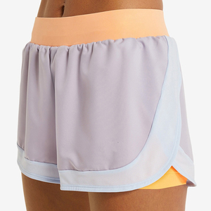 Shorts Deportivos Transpirables 2 en 1 de Cintura Alta para Mujer, Cierre Elástico en la Cintura con Diseño Moderno para Tenis, Gimnasio, Correr y Entrenamientos - Product Image 5
