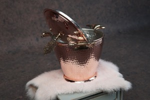 Bac à glace de luxe au design martelé, idéal pour bar à domicile élégant et cadeaux pour occasions spéciales, refroidisseur à vin d'Inde - Product Image 5