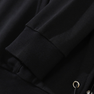 Sweat à capuche unisexe en polaire avec strass pour l'hiver, détails scintillants, idéal pour le streetwear et les achats en gros - Product Image 4