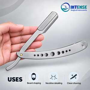 มีดโกนพับได้คุณภาพสูงสำหรับช่างตัดผมมืออาชีพ พร้อมใบมีดโกนฟรี 4 ใบ - Product Image 4