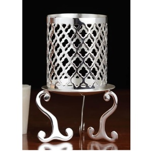 Portavelas de Metal Dorado Hecho a Mano, Decoración para Mesa de Comedor, Portavelas Votivo de Metal - Product Image 6