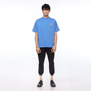 เสื้อยืดคอกลมทรงหลวมสำหรับผู้ชาย ไซส์ใหญ่ แขนสั้น ผ้าฝ้าย 100% ระบายอากาศ แห้งเร็ว พิมพ์ลายดิจิทัลด้านหน้า สไตล์ไฮสตรีท - Product Image 5