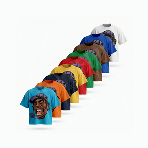 T-shirt pour homme 100% coton, style hip-hop, respirant, personnalisable, à épaules tombantes, manches courtes, tendance, élégant, vente en gros - Product Image 1