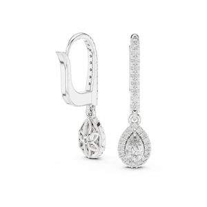 14K Yellow Gold Pear & Round Lab-Grown Diamond <b>Stud</b> <b>Earrings</b> <b>for</b> <b>Women</b> | Everyday Wear | New Grown Diamond - Product Image 2