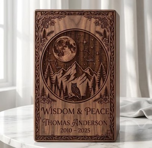 Handcrafted Rosewood Urn For Human or Pet Ashes Personalized <b>Memorial</b> Keepsake <b>Box</b> Hand wooden cremation urn cremation urn wood - Product Image 3